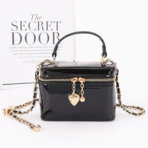 Patent Faux Leather Envelope Clutch